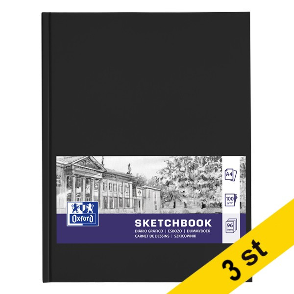 Anteckningsbok A4 blank | Oxford | 96 ark | 3st 260276 - 1