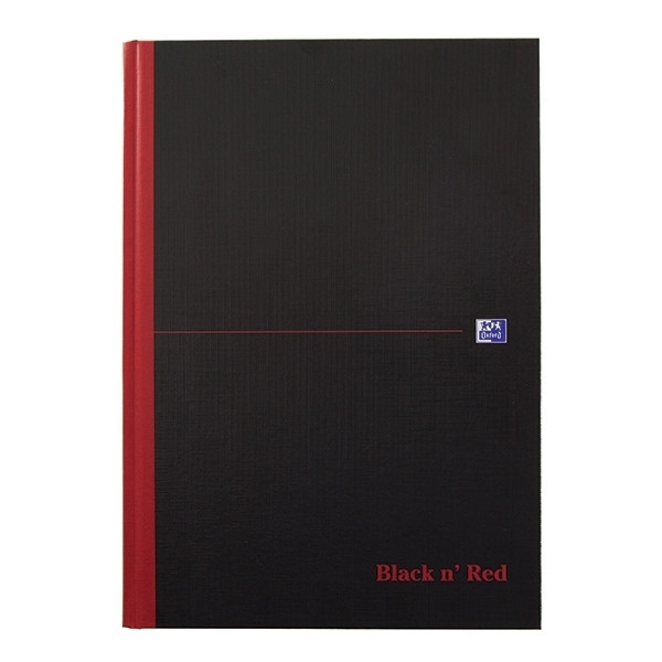 Anteckningsbok A4 linjerat | 96 ark | Oxford Black n' Red 260008 - 1