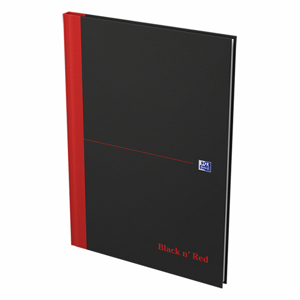 Anteckningsbok A4 linjerat | 96 ark | Oxford Black n' Red 260008 - 2