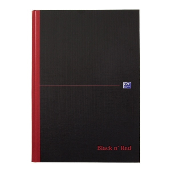 Anteckningsbok A4 rutat | 96 ark | Oxford Black n' Red 260009 - 1