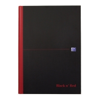 Anteckningsbok A4 rutat | 96 ark | Oxford Black n' Red 260009
