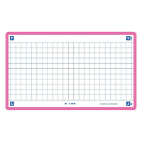 Skrivkort A7 fuchsia (rutig) | Oxford | 80st 260206