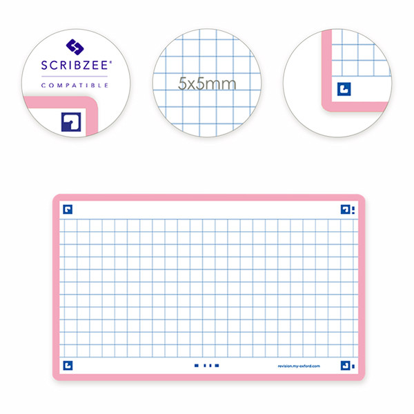 Skrivkort A7 rosa (rutig) | Oxford | 80st 260214 - 3