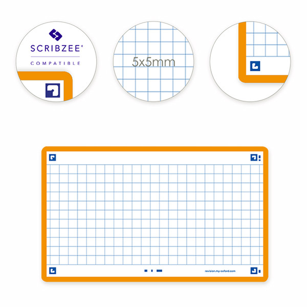 Oxford Skrivkort rutig | orange | A7 | Oxford | 80st 400133870 260211 - 3