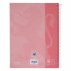 Spiralblock A4+ linjerat | 80 ark | Oxford Touch pastellrosa 260292 - 2