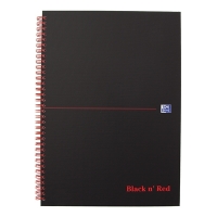 Spiralblock A5 linjerat | 70 ark | Oxford Black n' Red 260012