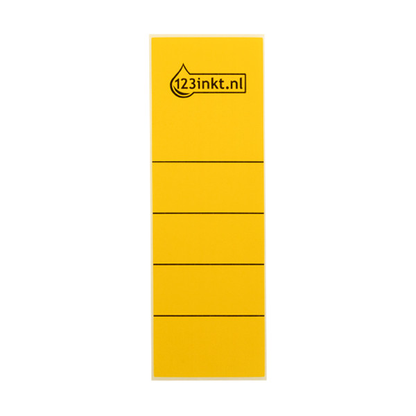 Pärmetiketter självhäftande 191 x 61mm | 123ink | gul | 10st 16420015C 301655 - 1
