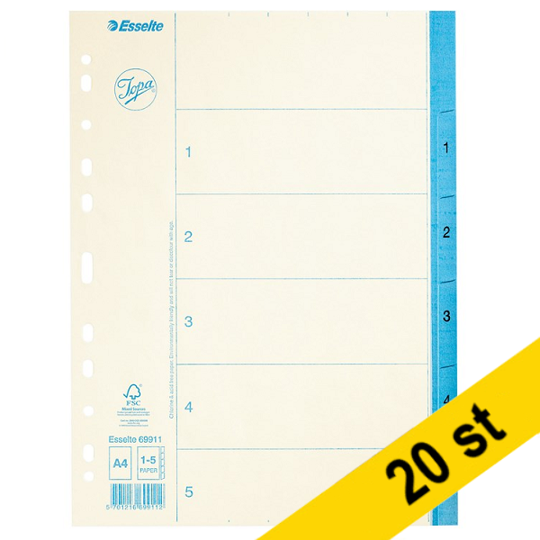 Pärmregister A4 | 1-5 | Esselte Jopa 20st 360558 - 1