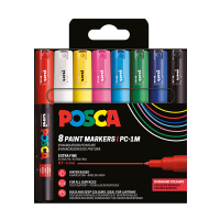 POSCA PC-1MC Märkpenna 0,7-1mm sorterade färger konisk | 8st PC1MC/8AASS18 424067