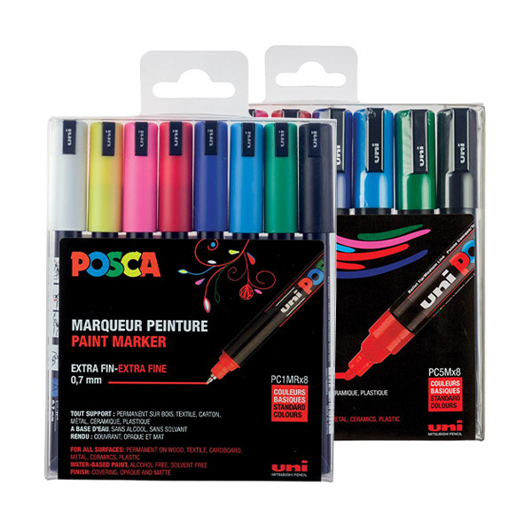 POSCA PC-1MR/PC-5M Märkpenna 0,7mm/1,8-2,5mm sorterade färger rund | 16st 424478 - 1