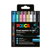 POSCA PC-1MR Märkpenna 0,7mm sorterade färger metallic rund | 8st PC1MR/8AASS19 424035