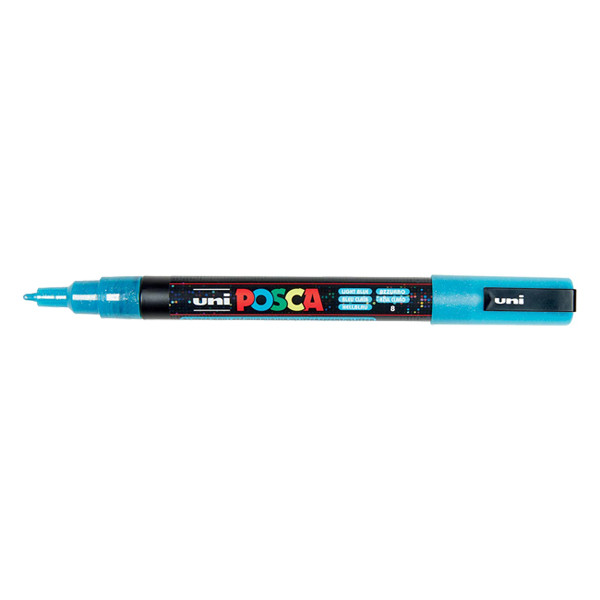 POSCA PC-3ML Märkpenna 0,9-1,3mm glitter ljusblå rund PC3MLBC 424113 - 1