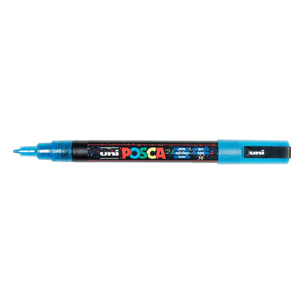 POSCA PC-3ML Märkpenna 0,9-1,3mm glitter mörkblå rund PC3MLBF 424114 - 1