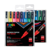 POSCA PC-3M/PC-5M Märkpenna 0,9-1,3mm/1,8-2,5mm sorterade färger rund | 16st 424479 - 1