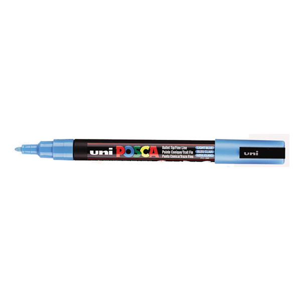 POSCA PC-3M Märkpenna 0,9-1,3mm ljusblå rund PC3MBC 424072 - 1