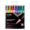 POSCA PC-3M Märkpenna 0,9-1,3mm sorterade färger pastell rund | 8st