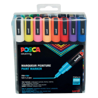 POSCA PC-3M Märkpenna 0,9-1,3mm sorterade färger rund | 16st PC3M/16AASS21 424111