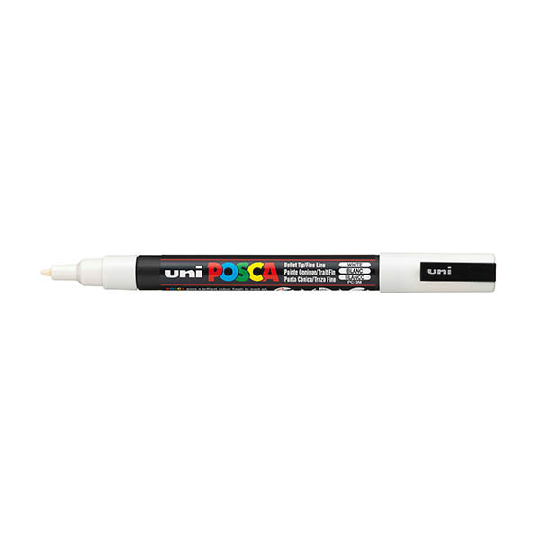 POSCA PC-3M Märkpenna 0,9-1,3mm vit rund 424076 - 1