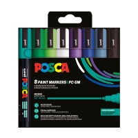 POSCA PC-5M Märkpenna 1,8-2,5mm sorterade färger kalla rund | 8st PC5M/8AASS14 424169