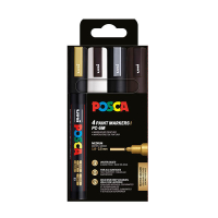 POSCA PC-5M Märkpenna 1,8-2,5mm sorterade färger metallic rund | 4st PC5M/4AASS09 424166