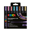 POSCA PC-5M Märkpenna 1,8-2,5mm sorterade färger metallic rund | 8st