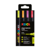 POSCA PC-5M Märkpenna 1,8-2,5mm sorterade färger neon rund | 4st
