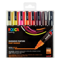 POSCA PC-5M Märkpenna 1,8-2,5mm sorterade färger varma rund | 8st PC5M/8AASS15 424171