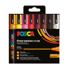 POSCA PC-5M Märkpenna 1,8-2,5mm sorterade färger varma rund | 8st