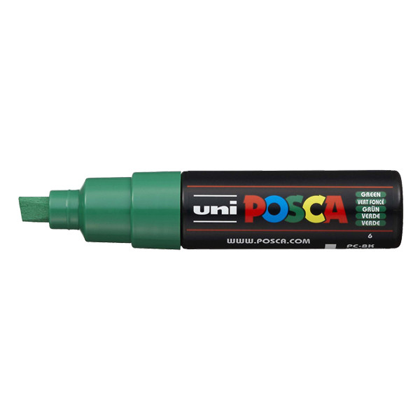 POSCA PC-8K Märkpenna 8mm mörkgrön mejsel PC8KVF 424224 - 1