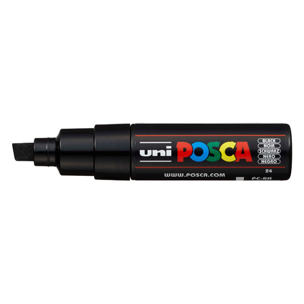 POSCA PC-8K Märkpenna 8mm svart mejsel PC8KN 424209 - 1