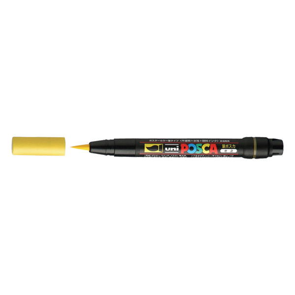 POSCA PCF-350 Märkpenna 1mm gul pensel PCF350J 424003 - 1