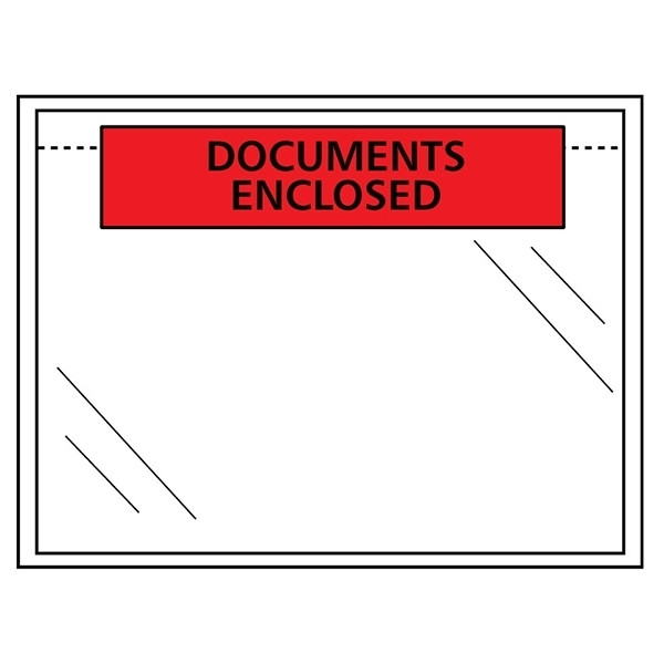 Packsedelskuvert A6 | 123ink | förtryckta "Documents enclosed" | 1.000st 310102C 300772 - 1