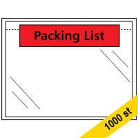 Packsedelskuvert A6 | 123ink | förtryckta "Packing List" | 1.000st 310101C 300785