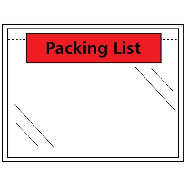 Packsedelskuvert A6 | 123ink | förtryckta "Packing List" | 100st $$  300782 - 1