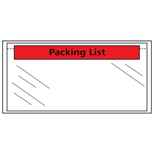 Packsedelskuvert DL | 123ink | förtryckta "Packing List" | 1.000st 310301C 300786 - 1