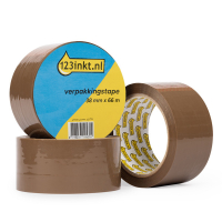 Packtejp 38mm x 66m | 123ink | brun | 3st