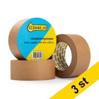 Packtejp 50mm x 50m | 123ink | brunt papper | 3st