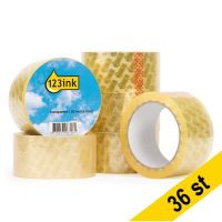 Packtejp 50mm x 66m | 123ink | transparent | 36st 301382