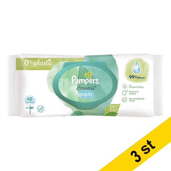 Våtservetter 48/fp | Pampers Harmonie Aqua | 3st SPA04121 - 1