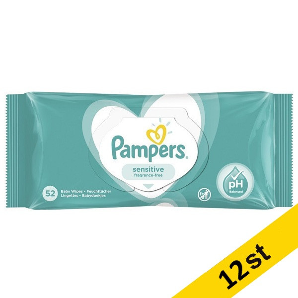 Våtservetter 52/fp | Pampers Sensitive | 12st SPA00191 - 1