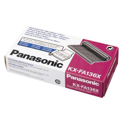 Panasonic KX-FA136X faxrulle 2-pack (original) KX-FA136X 075095 - 1