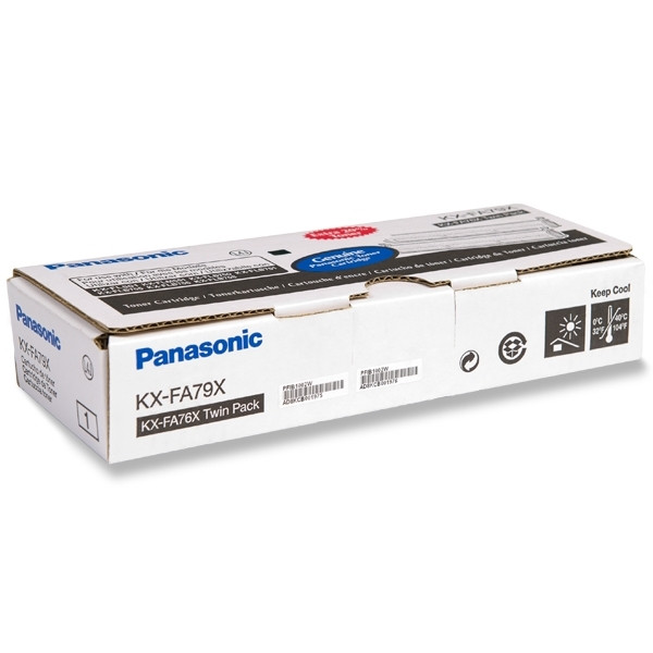 Panasonic KX-FA79X svart toner 2-pack (original) KX-FA79X 075164 - 1