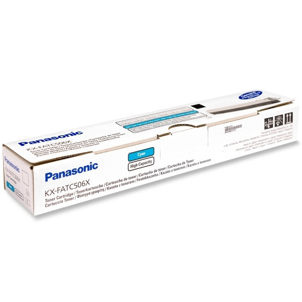 Panasonic KX-FATC506X cyan toner hög kapacitet (original) KXFATC506X 075216 - 1