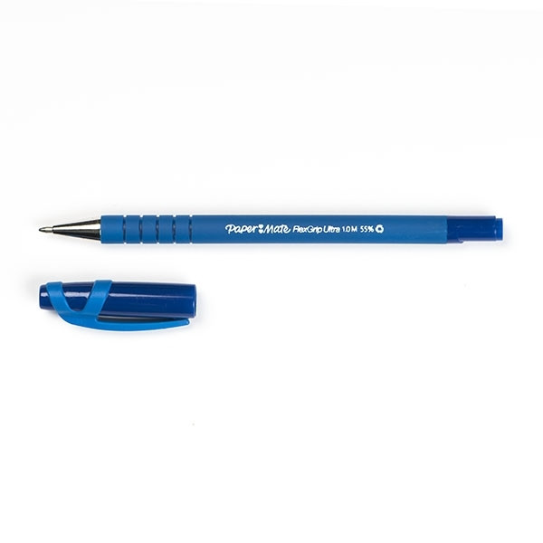 Papermate Kulspetspenna med lock 1.0mm | Papermate Flexgrip Ultra Stick |  blå S0190153 237109 - 1