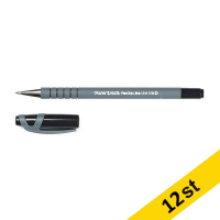 Papermate Kulspetspenna med lock 1.0mm | Papermate Flexgrip Ultra Stick | svart | 12st  240016