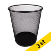 Papperskorg 17L | 123ink | svart 3st 390663 - 1