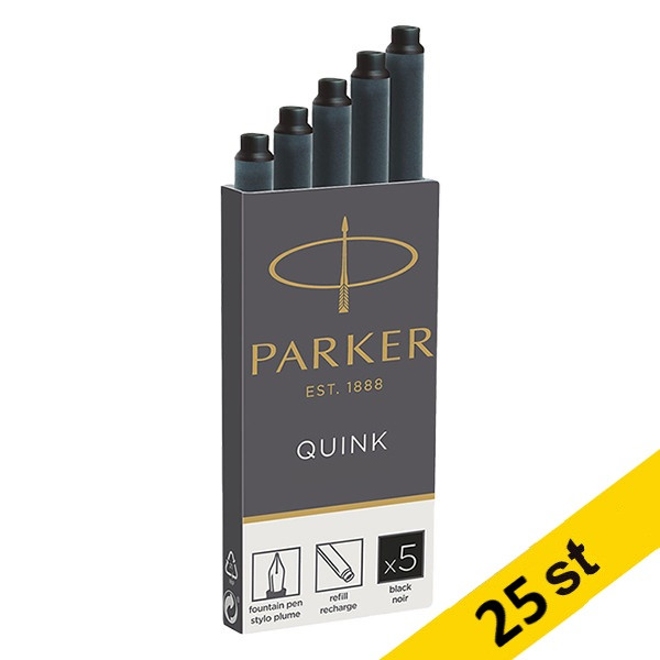 Bläckpatron reservoarpenna | Parker Quink 1950382 | svart | 25st 214058 - 1