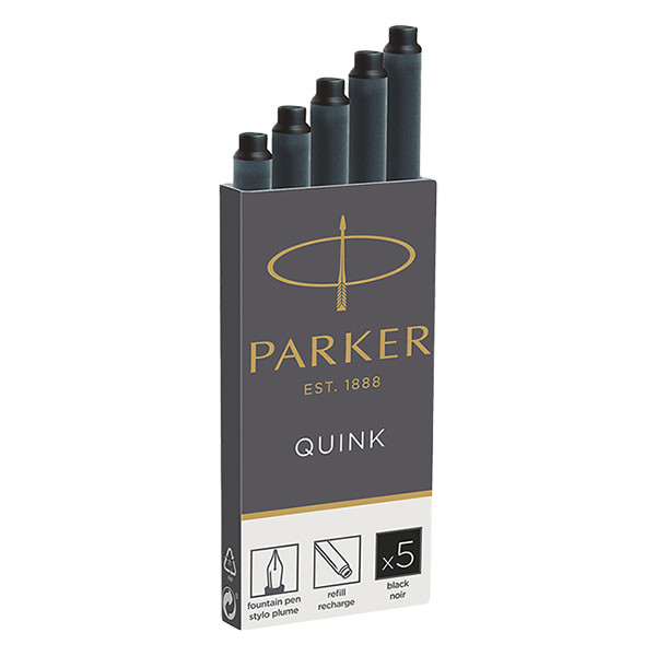 Parker Bläckpatron reservoarpenna | Parker Quink 1950382 | svart | 5st 1950382 S0116200 214000 - 1