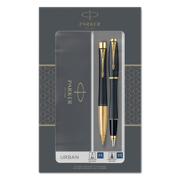 Parker Kulspetspenna + Reservoarpenna | Parker Urban | svart/guld 2093381 214052 - 1