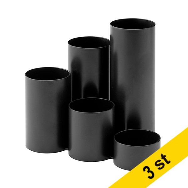 Pennställ svart fem fack | 123ink | 3st⭐ 301403 - 1